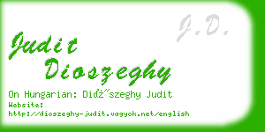 judit dioszeghy business card